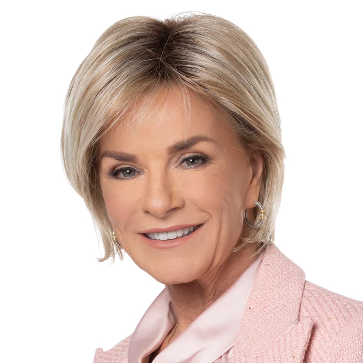 Toni Brattin Stylish Obsession Wig - Classic Bob Cut, Chin-Length, Layered Style with Side-Swept Bangs - Heat-Friendly Fiber Looks & Feels Natural - Adjustable