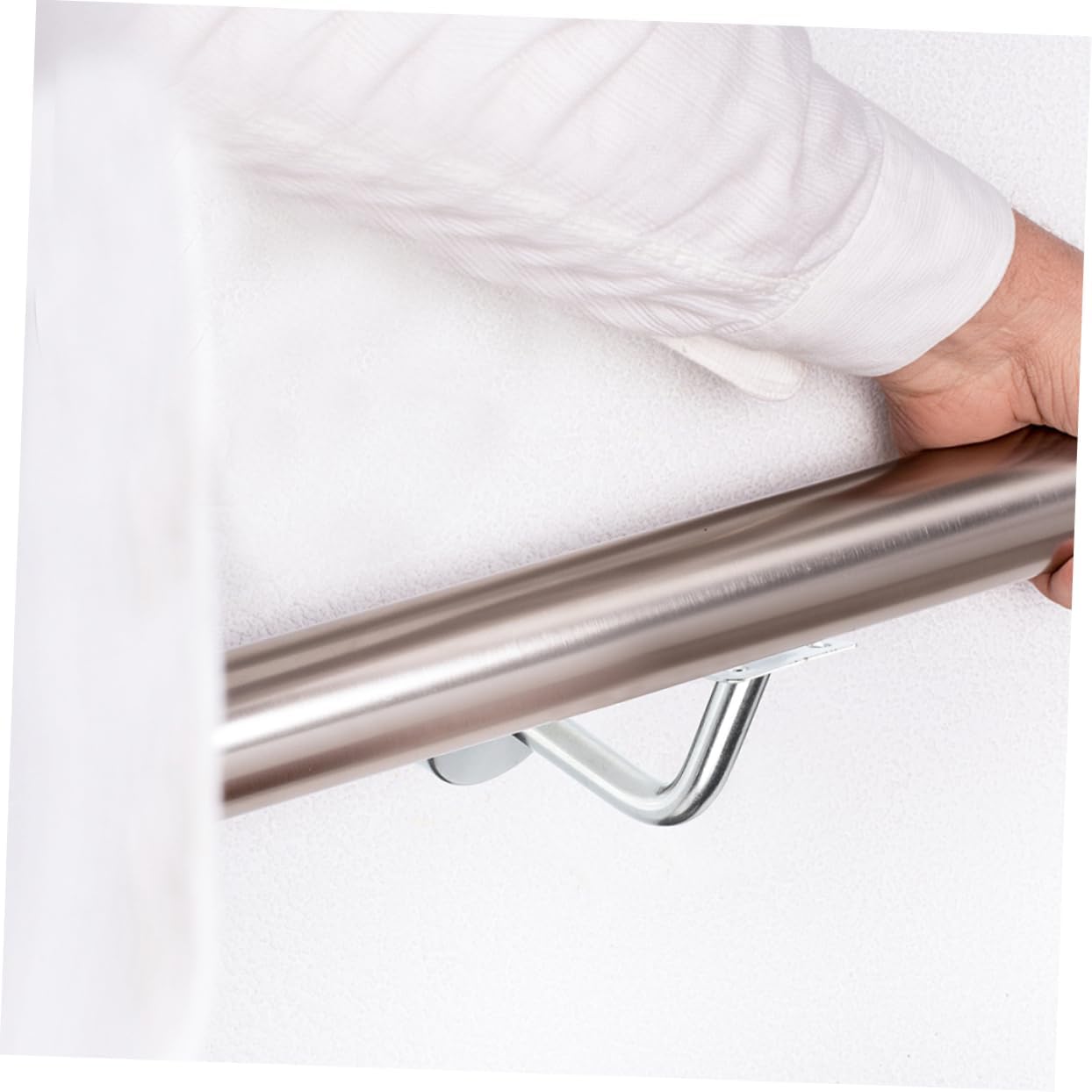 6pcs Handrail Bracket Stair Rail Support Stainless Steel Armrest Bracket Rail Riser Outdoor Stair Railing