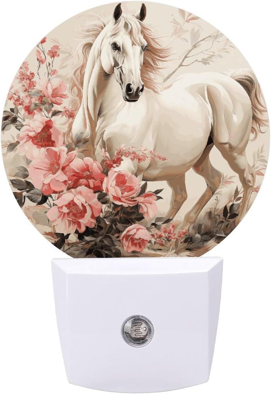 Horse Image Decoration Night Lights Plug Into Wall