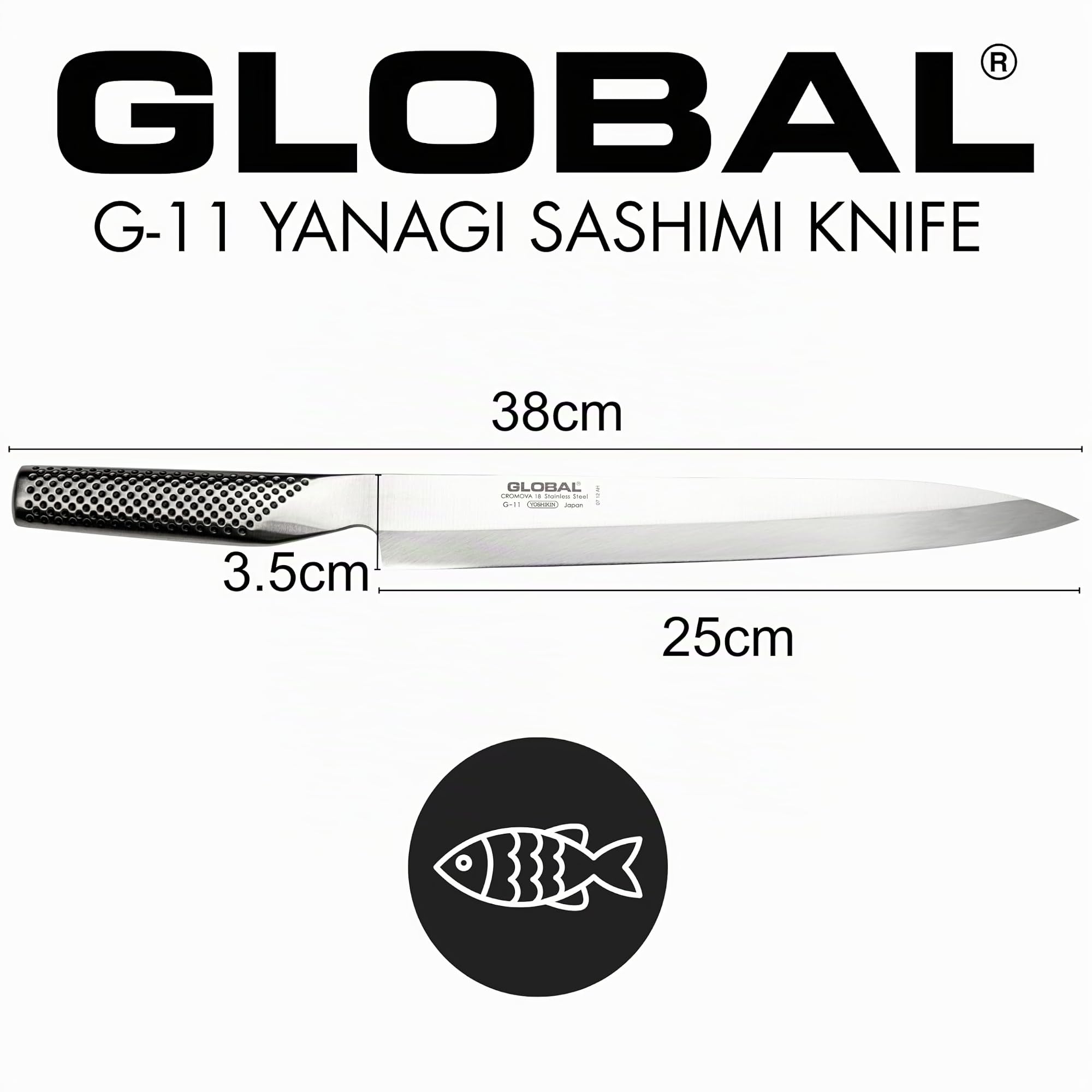 Global M263907 - Cuchillo yanagi Sashimi g11
