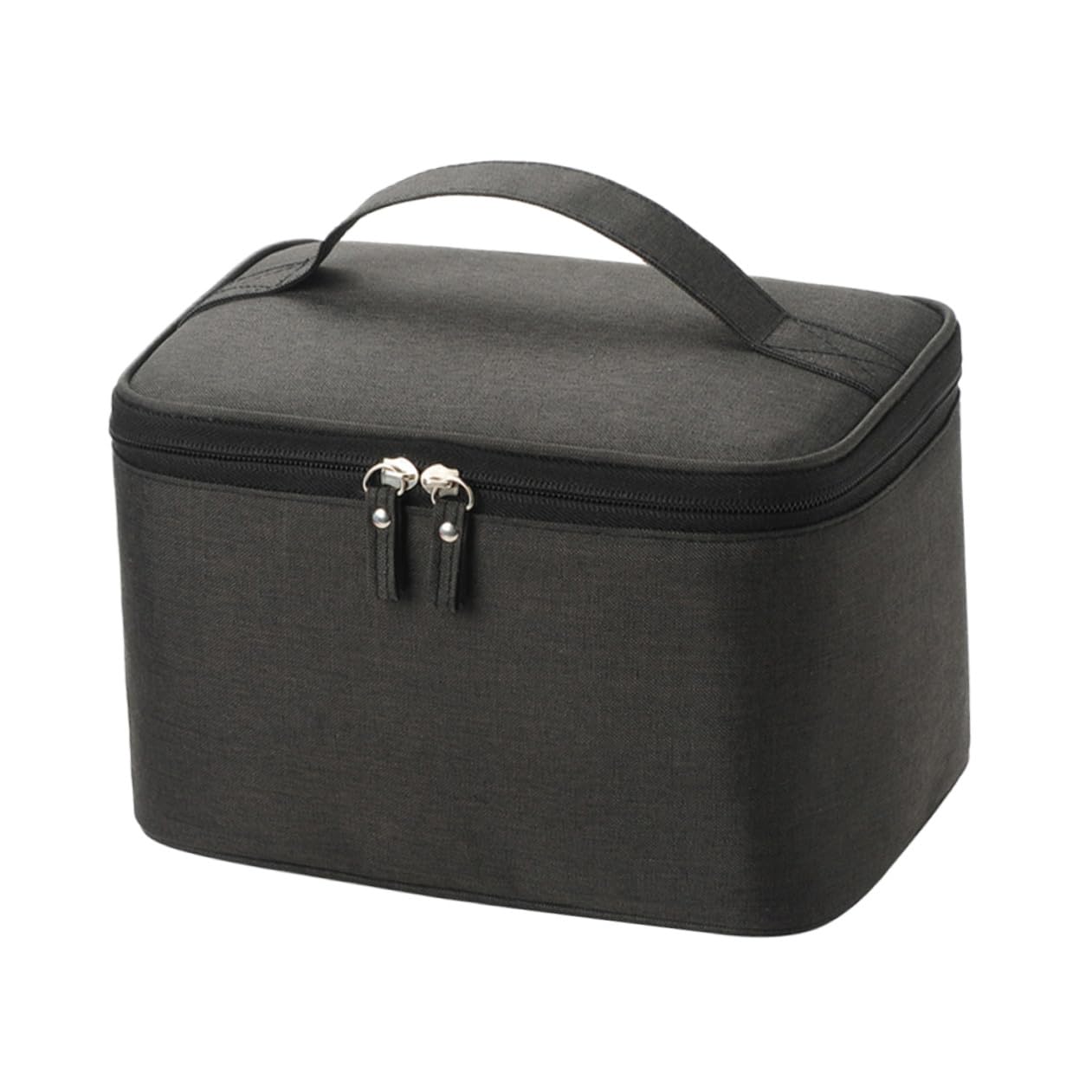Mikinona Bolsa De Cosméticos para Viaje, Organizador Portátil Negro, Tamaño Pequeño, Ligera y Compacta, Adecuado para Mujer, Uso Exteriores y Baño