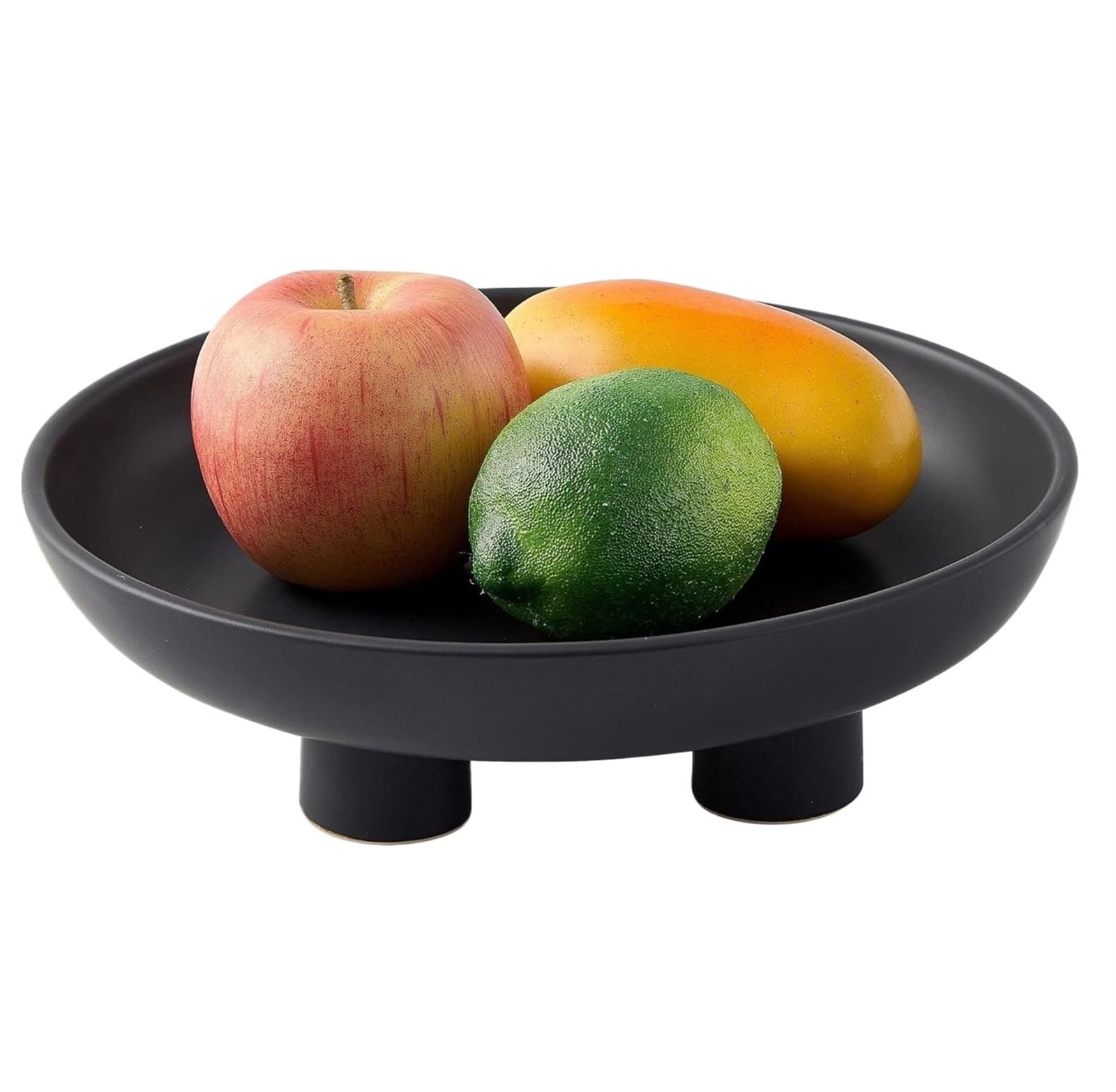 Miska na Owoce, Dekoracja Stołu Ceramiczna Miska Na Owoce Na Blat Kuchenny, Dekoracyjna Miska Na Blat Stołu Na Przekąski Z Pieczywa Owocowego Kosz na Warzywa(Black)