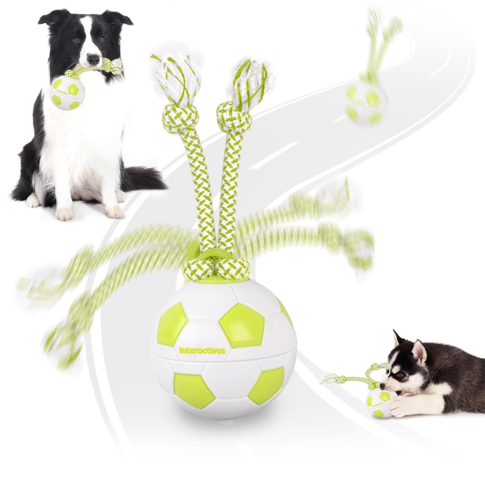 Mavryxen Interactive Dog Toy Ball, Moving Dog Toy for Boredom, 3 Smart Rolling Modes Chase Buddy Dog Toy, USB Rechargeable Automatic Dog Ball, Keeps Your Dog Active and Engaged