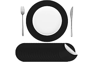 Yeaqee 120 Pc Black Disposable Paper Placemats