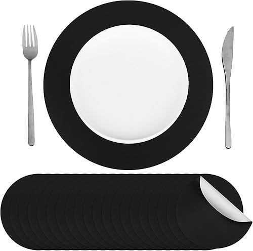 Yeaqee 120 manteles individuales desechables de papel redondos de 12 pulgadas, manteles individuales de papel en blanco para restaurantes, catering,