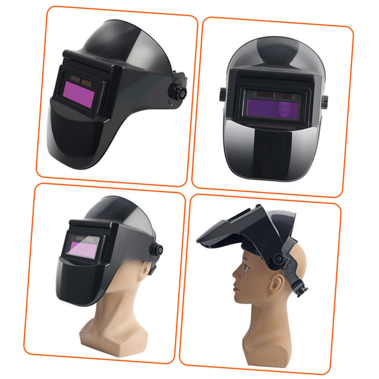 STOBOK 2 Sätze Optoelektronische Schweißgläser Haube Schweißerbrille mit automatischer Verdunkelung Auto-Schweißhelm Schweißschild Schweißsicherheitsbrille Schweißermaske STK Schwarz