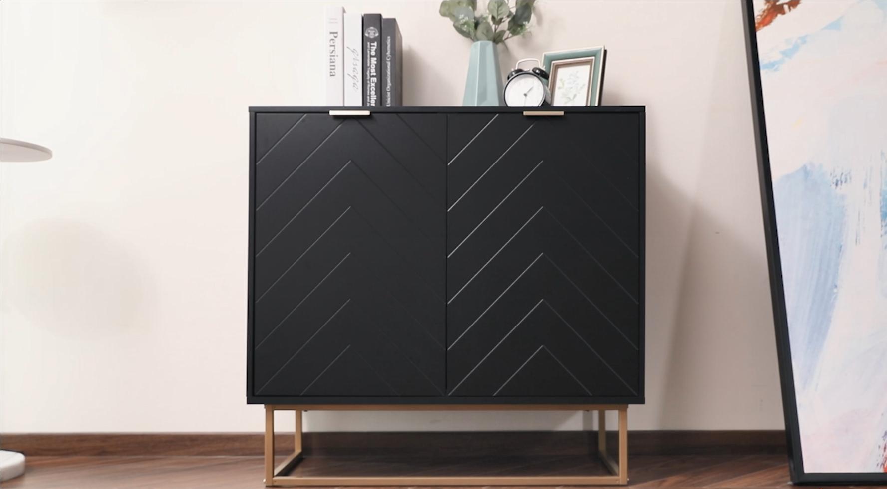 Credenza Cucina/Soggiorno In Rovere Marrone 120x30,5x70cm - Mobile Con Vetrina E Ampio Storage - Foto 10