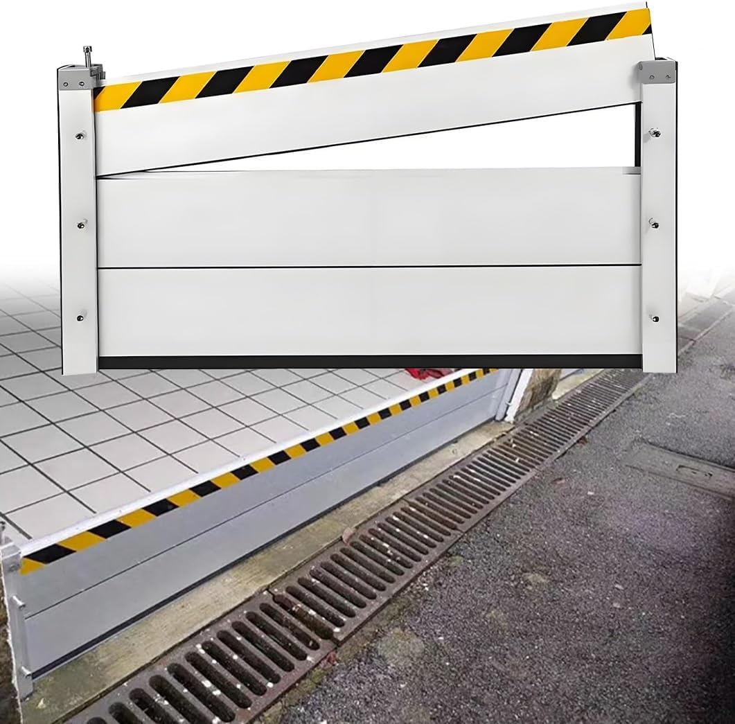 YVYKFZD Flood Barrier for Home, Reusable Flood Protection Baffle, Heavy Duty Aluminum Garage Door Water Barrier, Removable Temporary Dams Water Stopper Panel, for Basement Outside(H 0.65ft(20cm),5.5ft