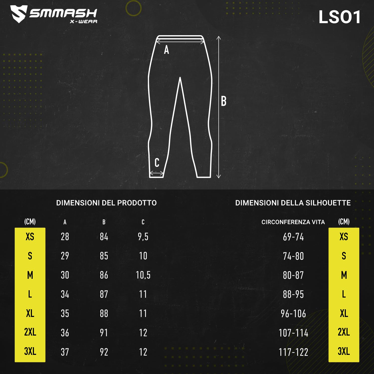 SMMASH Pantaloni A Compressione Pantaloni da Corsa per Uomo Leggings Lunghi Leggings Sportivi per Uomo Tecnologia di Seconda Pelle Traspirante Pantaloni da Corsa