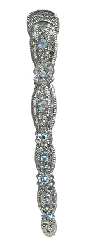 Alligator Hair Clip Designed with U Underclip for Thinner Hair Duckbill Beakclip Bridal Hair Clip Firm Grip NM86110-3crystalU