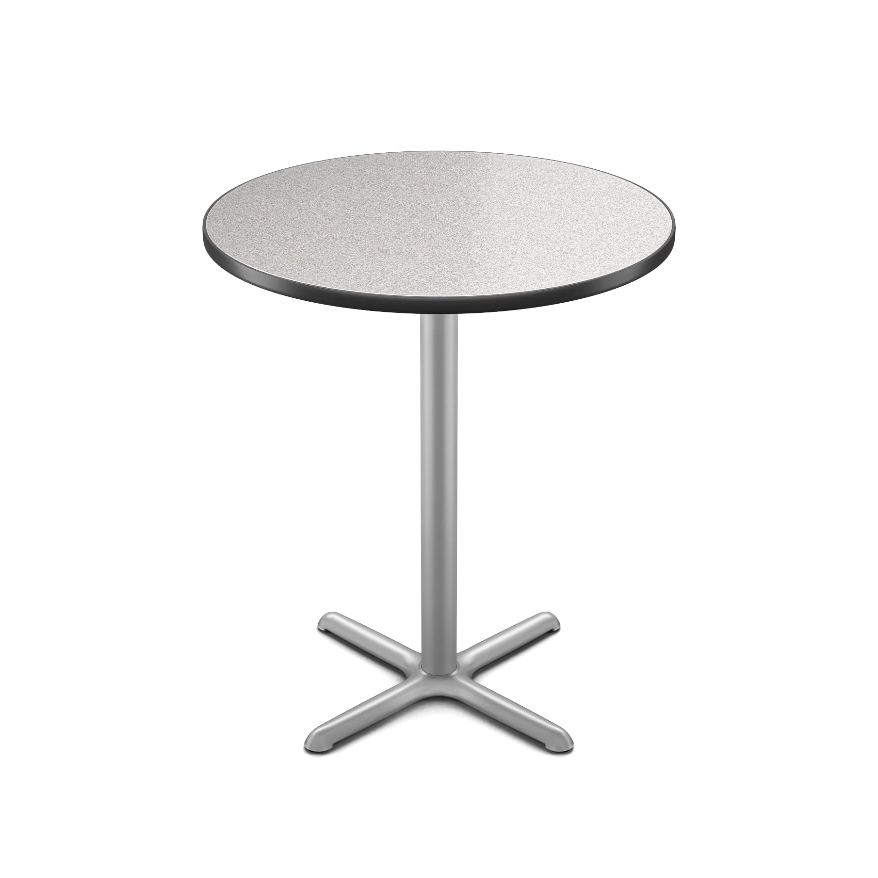 OEF Furnishings OEFCTG13636XBGY Premium Commercial-Grade Restaurant and Breakroom Cafe Table (Round, 36 in Diameter, 42 in Bar Height, X-Base, Gray