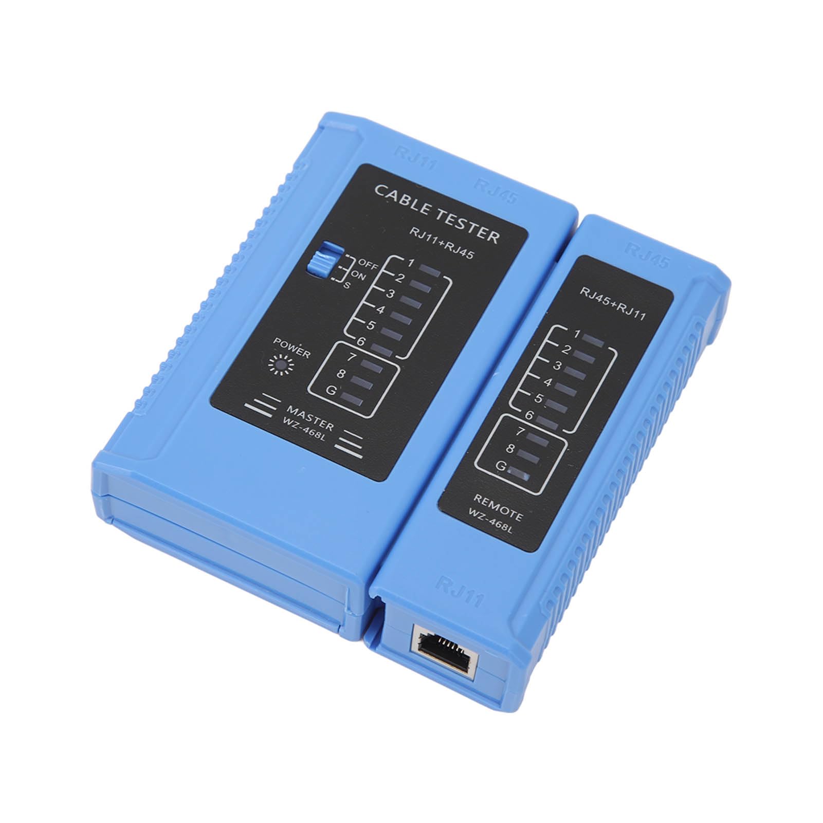 Kit de herramientas de engarzado RJ45 profesional con engarzador de paso 50 cabezales de cristal Cat6 Cubiertas protectoras Probador de cables de red Pelacables y cortador p