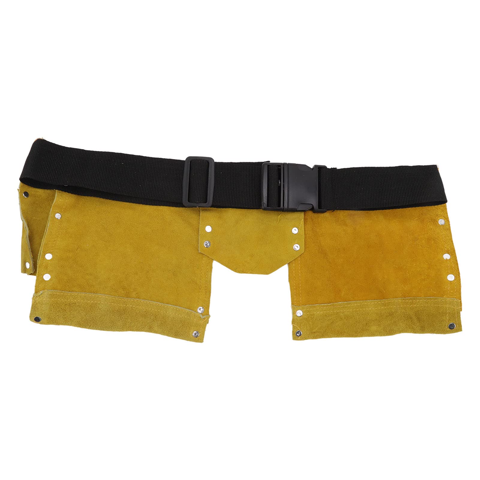 Tablier de ceinture à outils en cuir avec plusieurs poches, boucle à dégagement rapide, durable, portable, léger pour le travail du bois, le jardinage, cuir 49 x 20 cm