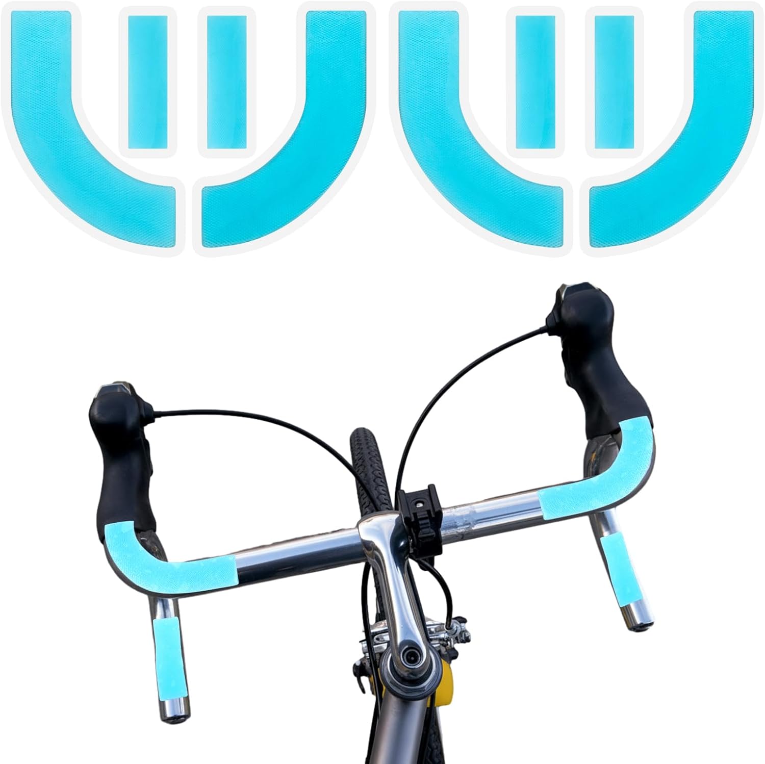 2 Sets of Gel Pads for Bike Handlebar Tape Soft Buffer Pad for Fitness Home Garden Road Bicycle Exercise Equipment Handlebar Replacement