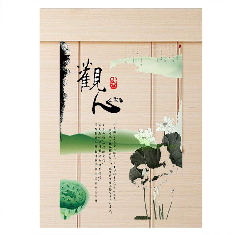 Teahouse Changting Roller Shades and blind Honeycomb Shades Chinese printing Shading Sun protection customizable,A,W50*H100cm