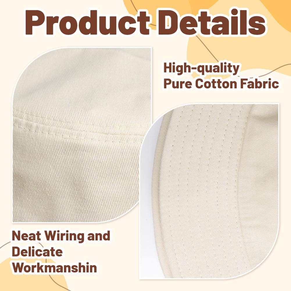 4 Pcs Bucket Hat for Man Woman Summer Cotton Beach Outdoor Sun Protection Bucket Hat Black - Image 3