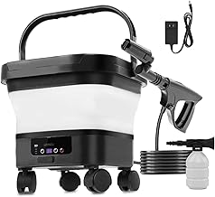 High Pressure Washer, Cordless, Rechargeable, Foldable, Lightweight, Compact Storage, Car Washer, 13L + 10L Double Tank, 20,000 mAh, 60 Minutes Continuous, Max 3.6 MPa, 360° Rotating Nozzle