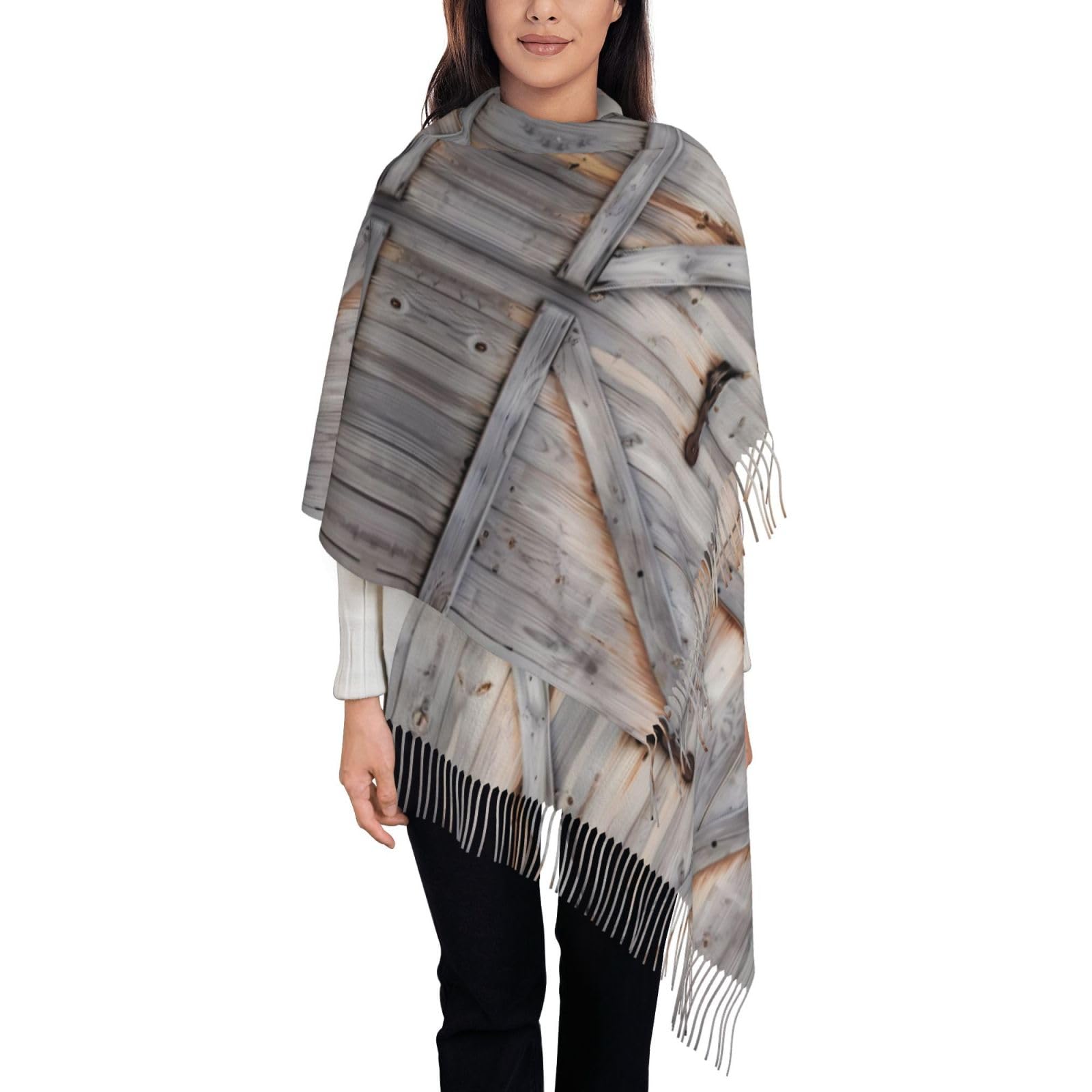 vacsAXWomen's Fringe Scarf - Soft Faux Cashmere Shawl for Fall Winter - Stylish and Warm Scarf for Women Cute puppy