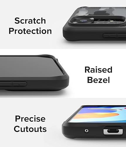 Miniatura 4 de Ringke Fusion - Funda compatible con Redmi Note 1111S 4G 643 pulgadas diseño de camuflaje translúcido parte trasera dura a prueba de golpes funda