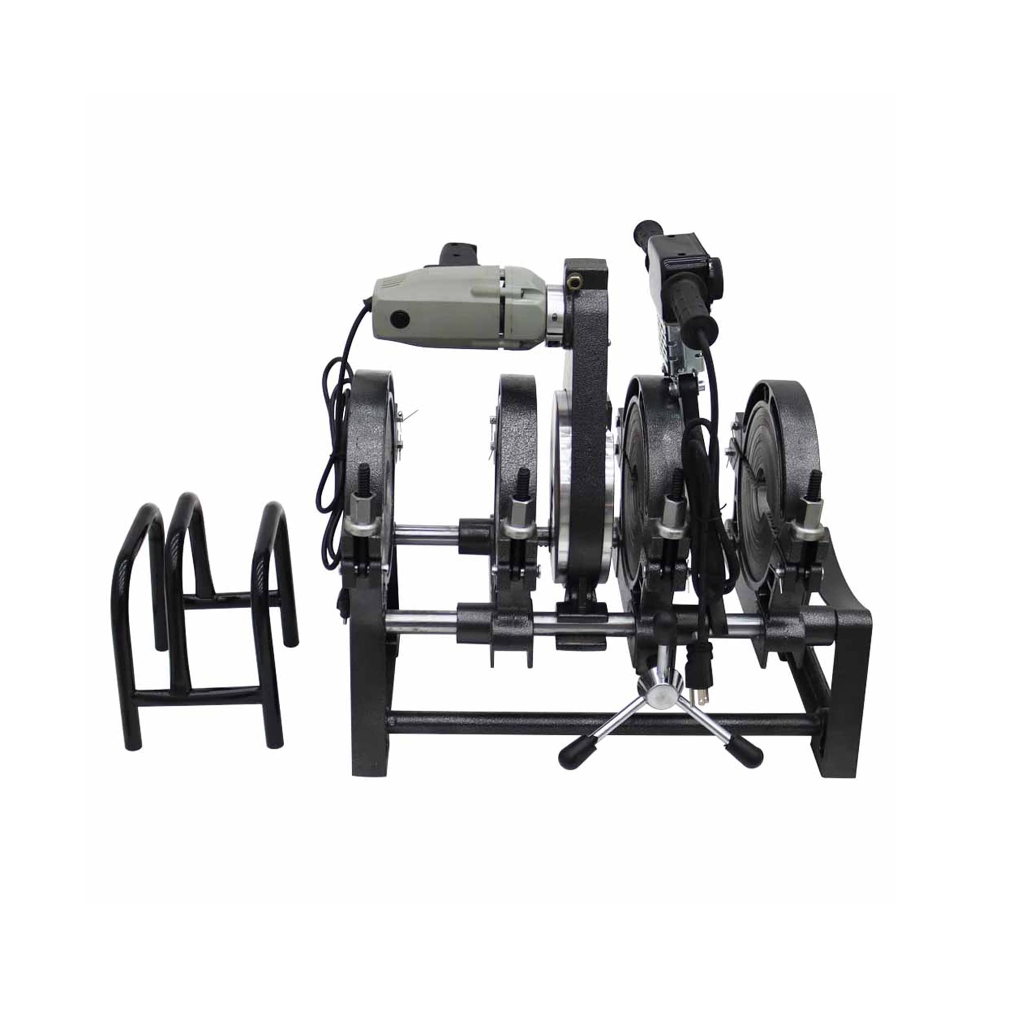 LGXEnzhuo Manual 4 Clamps Pipe Fusion Welder PE PP PB PVDF Pipe Hot Melt Machine Manually Operated HDPE Butt Fusion Welding Machine 110V 63-200mm