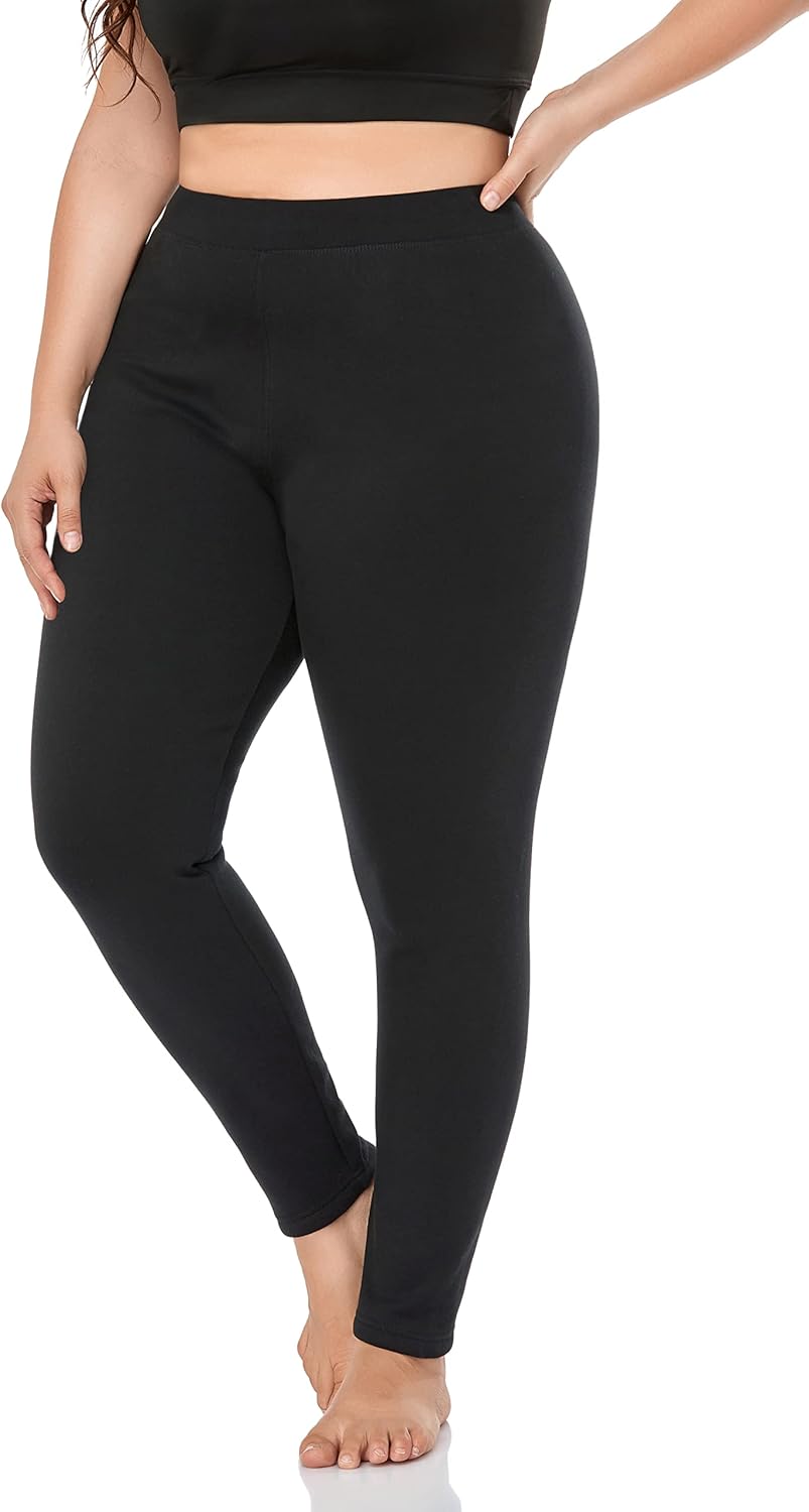 ZERDOCEAN Women's Plus Size Fleece Lined Leggings Winter Warm Thermal Yoga Workout Pants - Image 2
