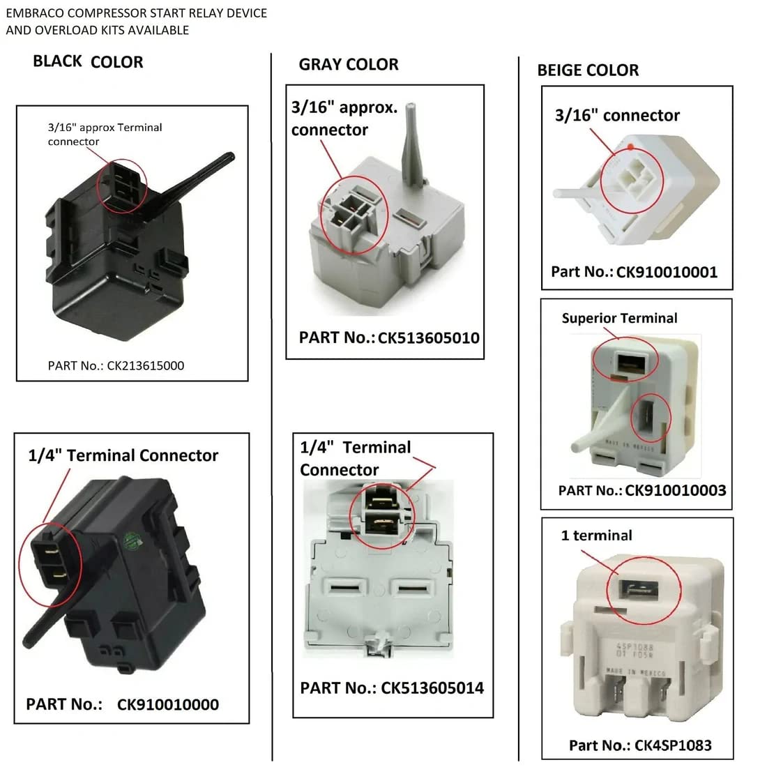 Amazon.com: GLOB PRO SOLUTIONS 513605014 Embraco TSD2 Refrigerator 