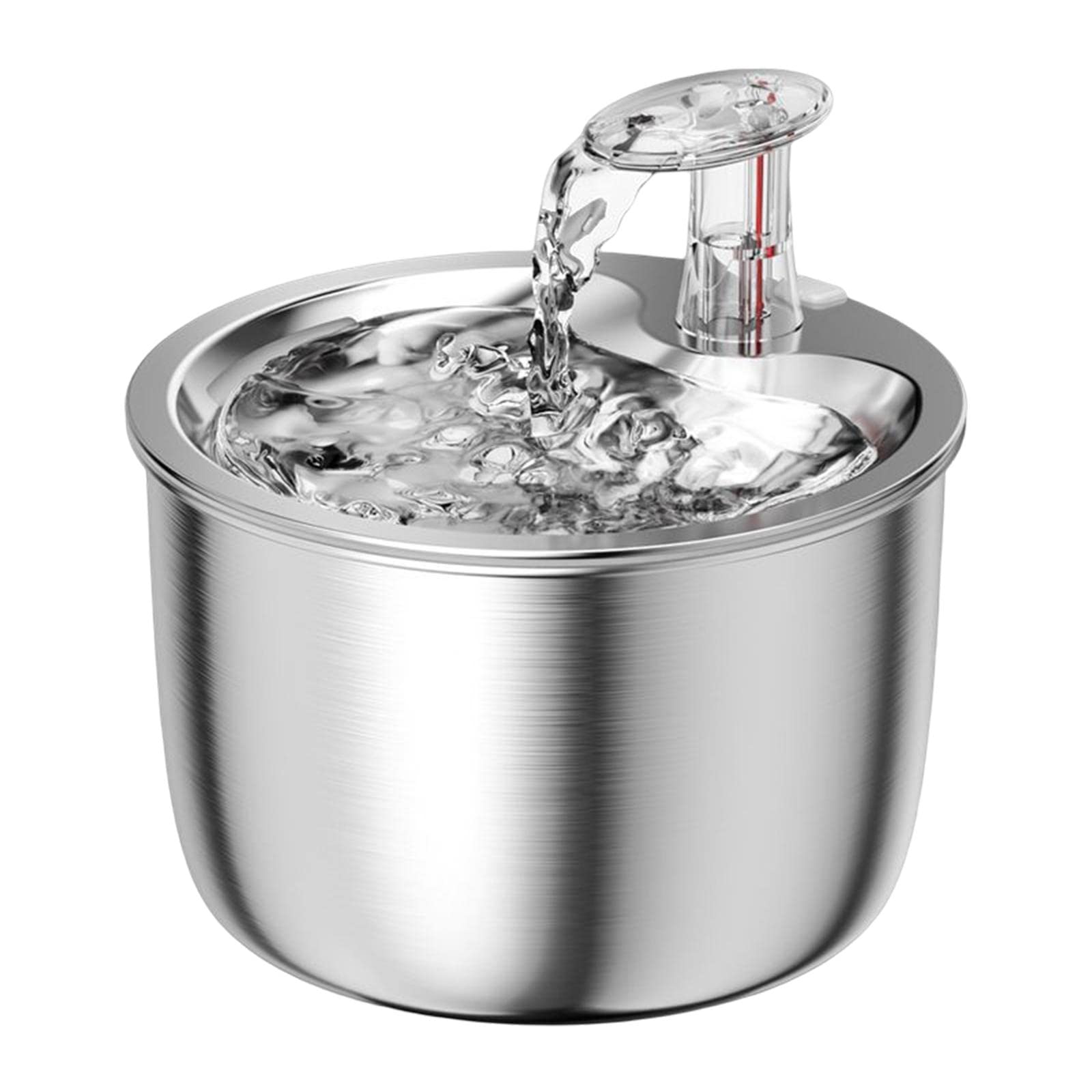 Fuente de Agua para Gatos, Silenciosa, con Filtración Automática E Indicador de Nivel de Agua, 304