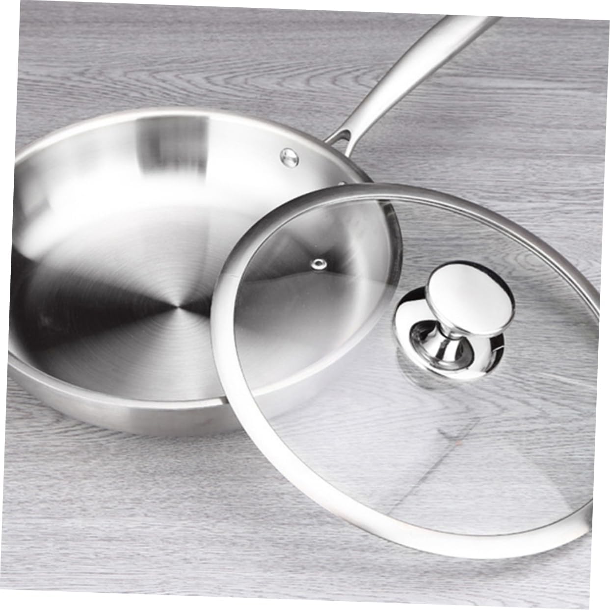 Ciieeo 304 Stainless Steel Frying Pan Non Stick/Easy Clean Even Heat Induction Stove Safe