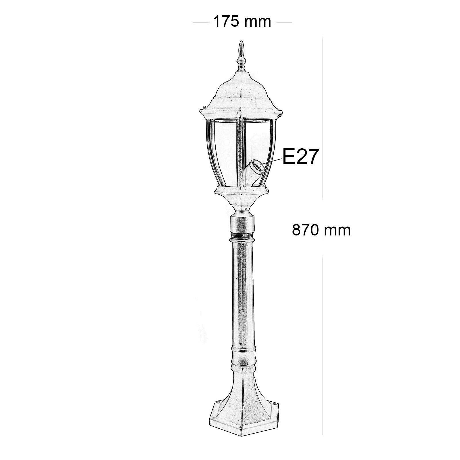 Lampione lanterna giardino esterno modello New York 87cm IP44 attacco E27 230V