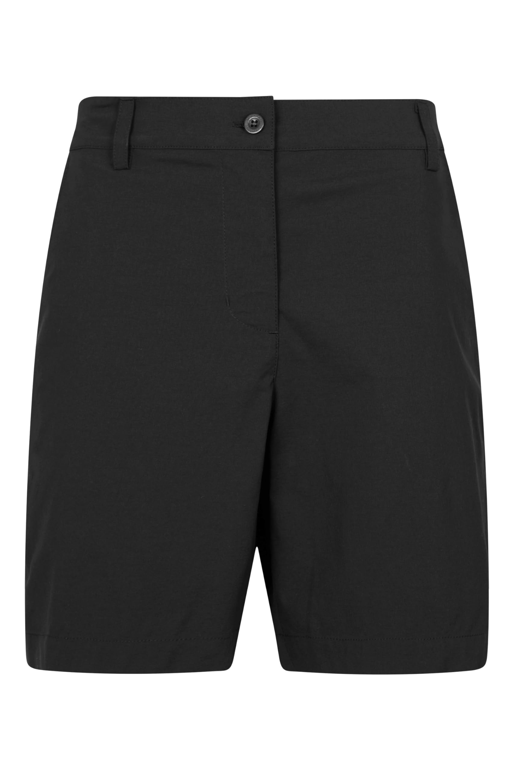 Mountain Warehouse Women's Black Delta Stretch Shorts - Lightweight, Uv Protect & Quick Dry Short Pants With Elastic Waistband - Spring Summer, Walking, Hiking, Outdoors Size 10