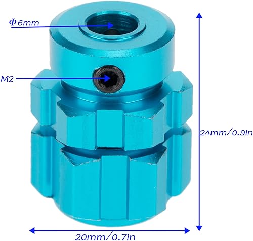 Miniatura 3 de 4 unidades de adaptadores de tuercas hexagonales de 0.669 in, bujes de rueda estriados amplios y más largos, compatible con 110 Traxxas E-REVO