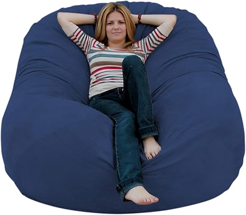 Puf grande y cómodo (6 pies), Microfibra, Marino