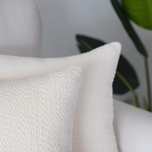 Miniatura 4 de Artcest Juego de 2 fundas de almohada decorativas cuadradas con diseño de Boucle Like Boucle, glamorosas, cómodas, elegantes y texturizadas, para