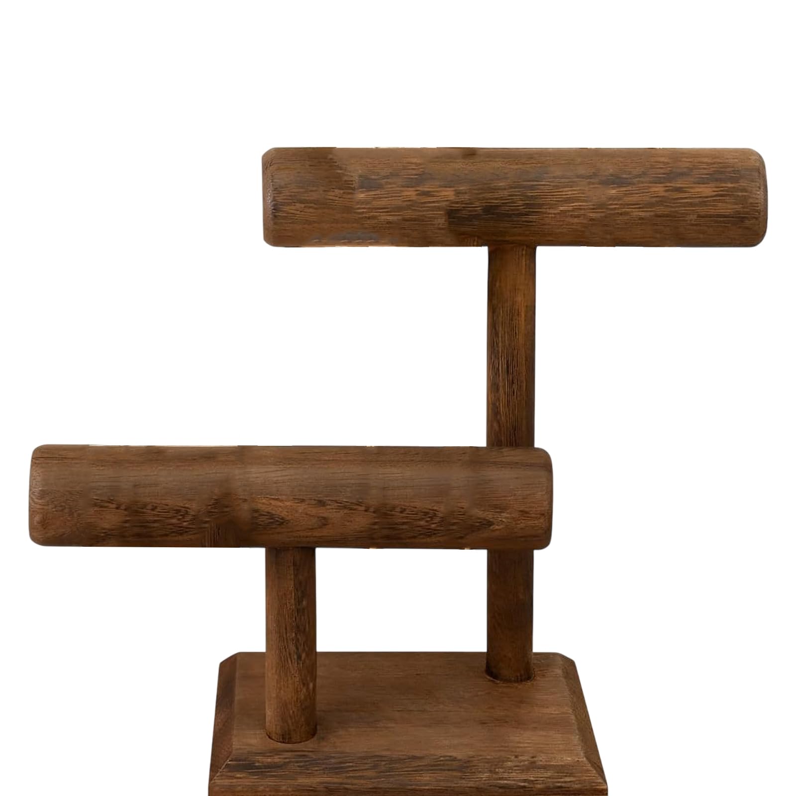 HDOYTXXM Wood Bangle and Watch Display Tower Double Layer Organizers Display Holder for Home Decors and Retail Use Wood Holder