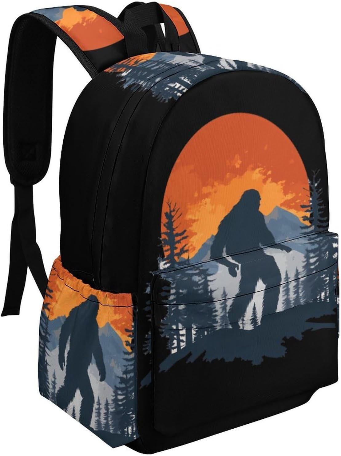 Bigfoot Scene Travel Backpack for Women Men Summer Hiking Shoulder Bag Casual Daypack