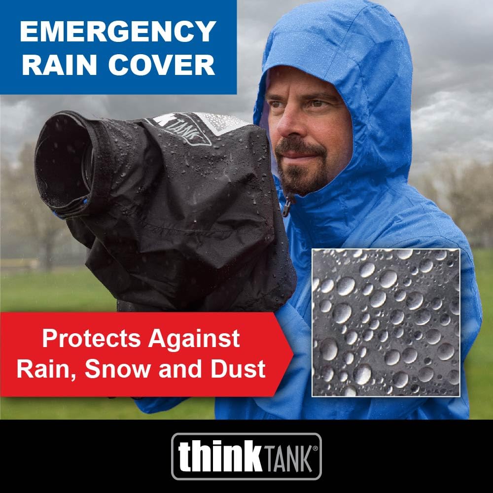 Think Tank 6180 Photo Emergenza ParaPioggia per DSLR e Mirrorless con fino a Obiettivo, Small, 24 x 70 mm