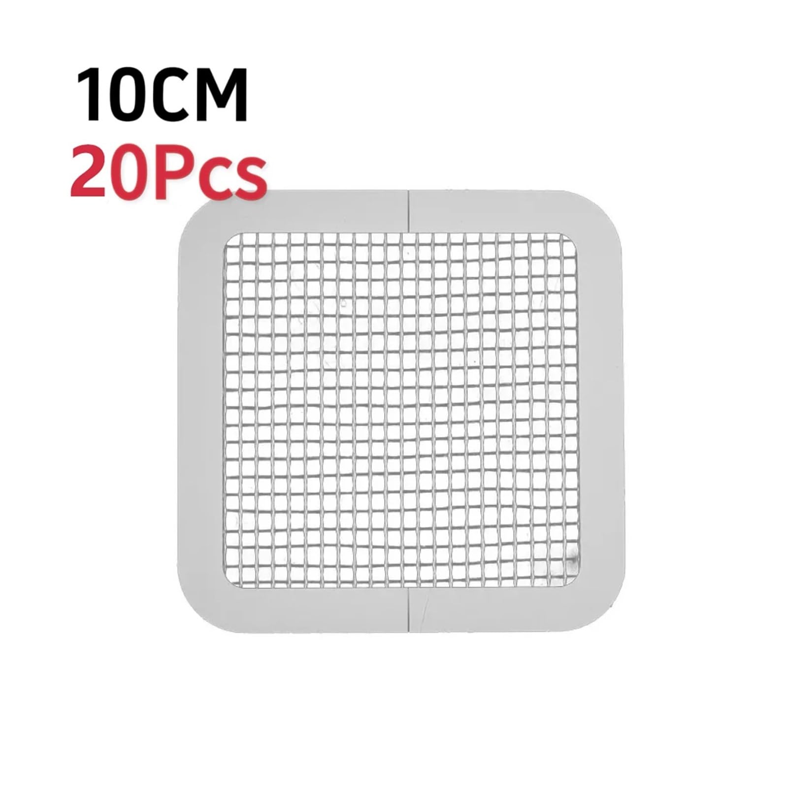 Naklejka na sitko podłogowe, Naklejki siatkowe na odpływ włosów Wiele rozmiarów 10/20/30 szt(10cm-20pcs,2SET)