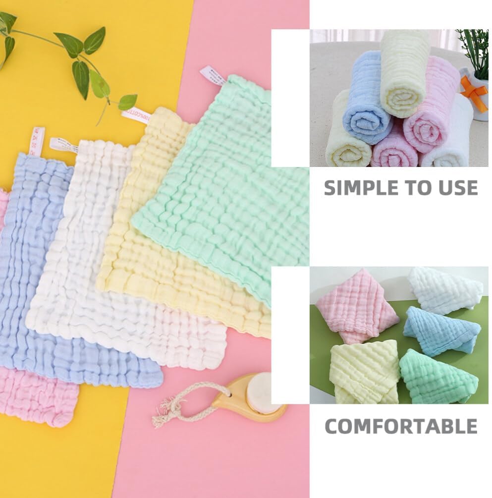 5 Pack Soft Muslin Baby Washcloths Gentle Face Towel for Infants Toddlers Absorbent Cotton Towels for Bath Time