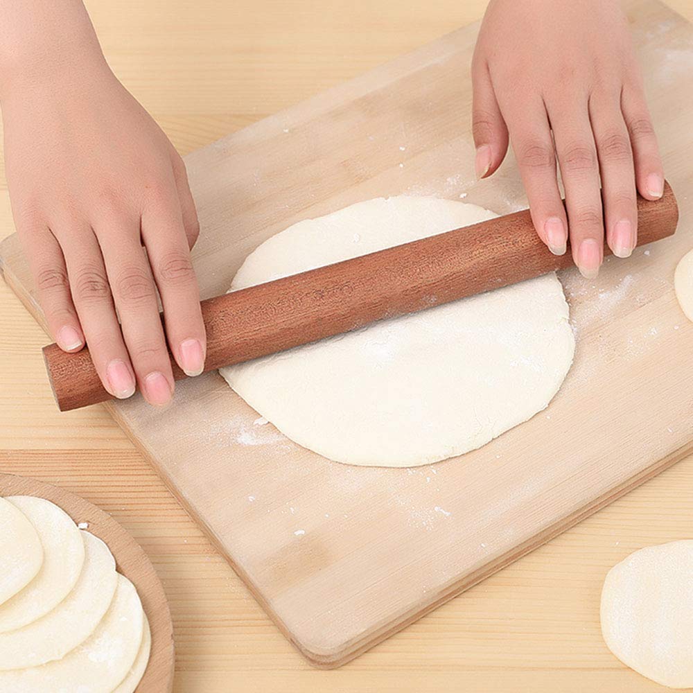 Rodillo de madera Rodillo para masa Rodillo de Madera Natural for Masas y Repostería Diversas(50cm)