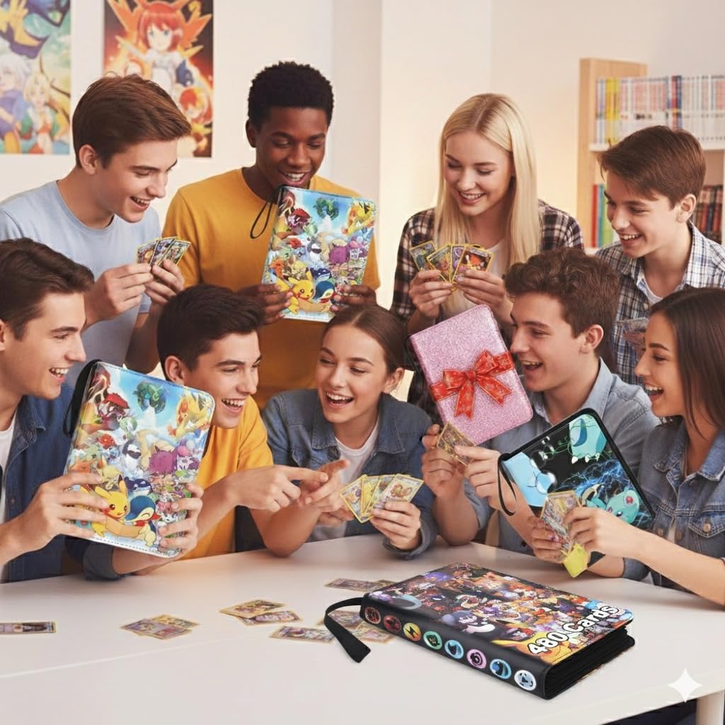 HYSINSE Album Raccoglitore Per Carte 480 Conserva E Proteggi Le Tue Carte Preferite Raccoglitore Album Carte football (D)