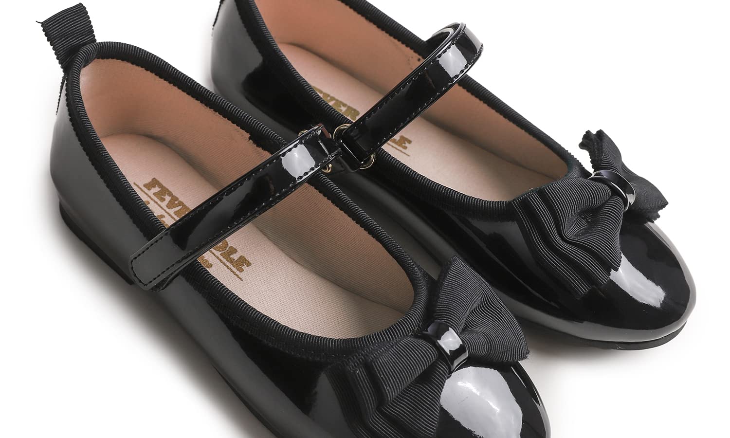 Feversole Kids Filles Mary Jane Strap Chaussures Plates Ballerines Princesse Chaussures Plates Chaussures d'école Plates À Bride