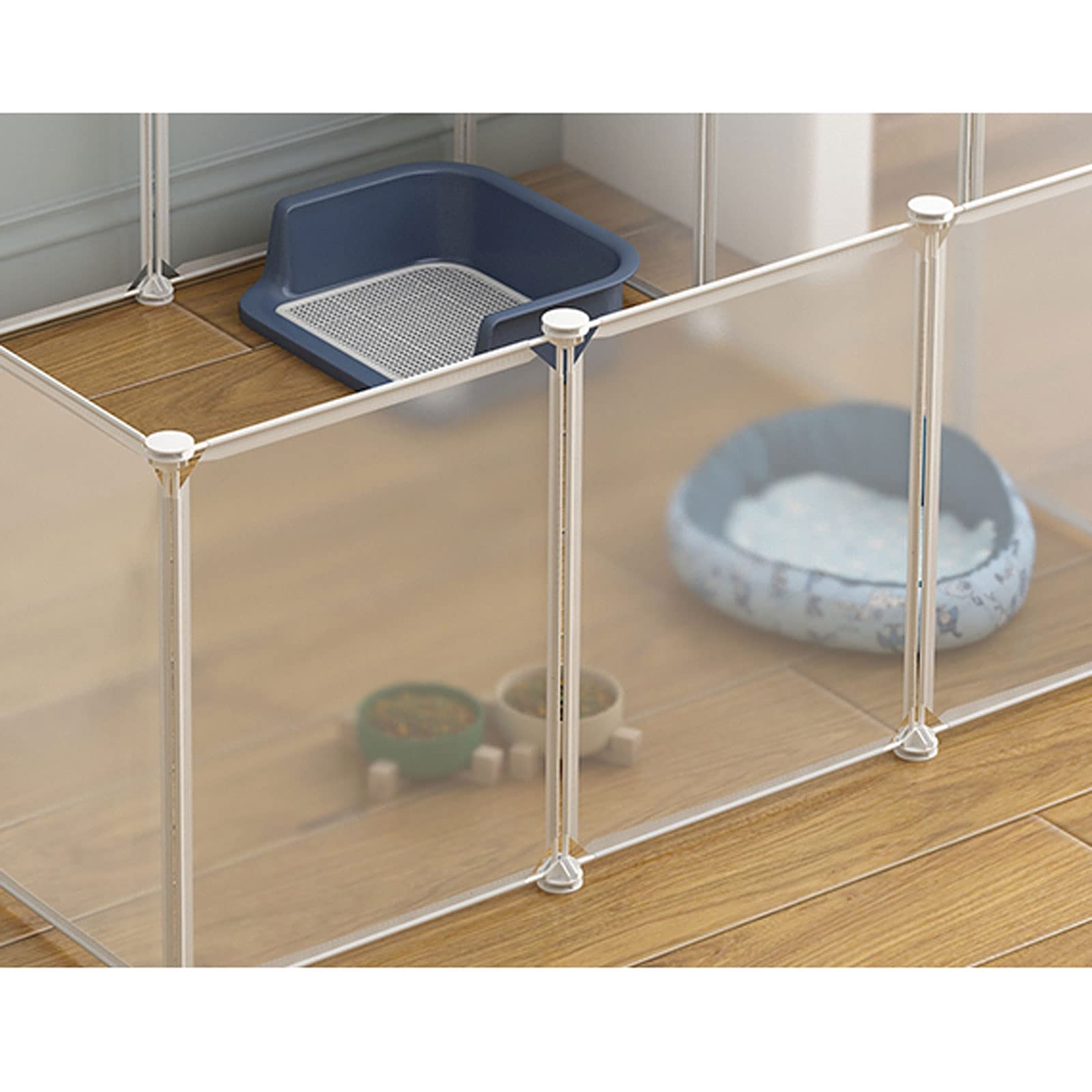 Huisdierbox, opvouwbare poort voor honden, zware plastic puppyoefenpen