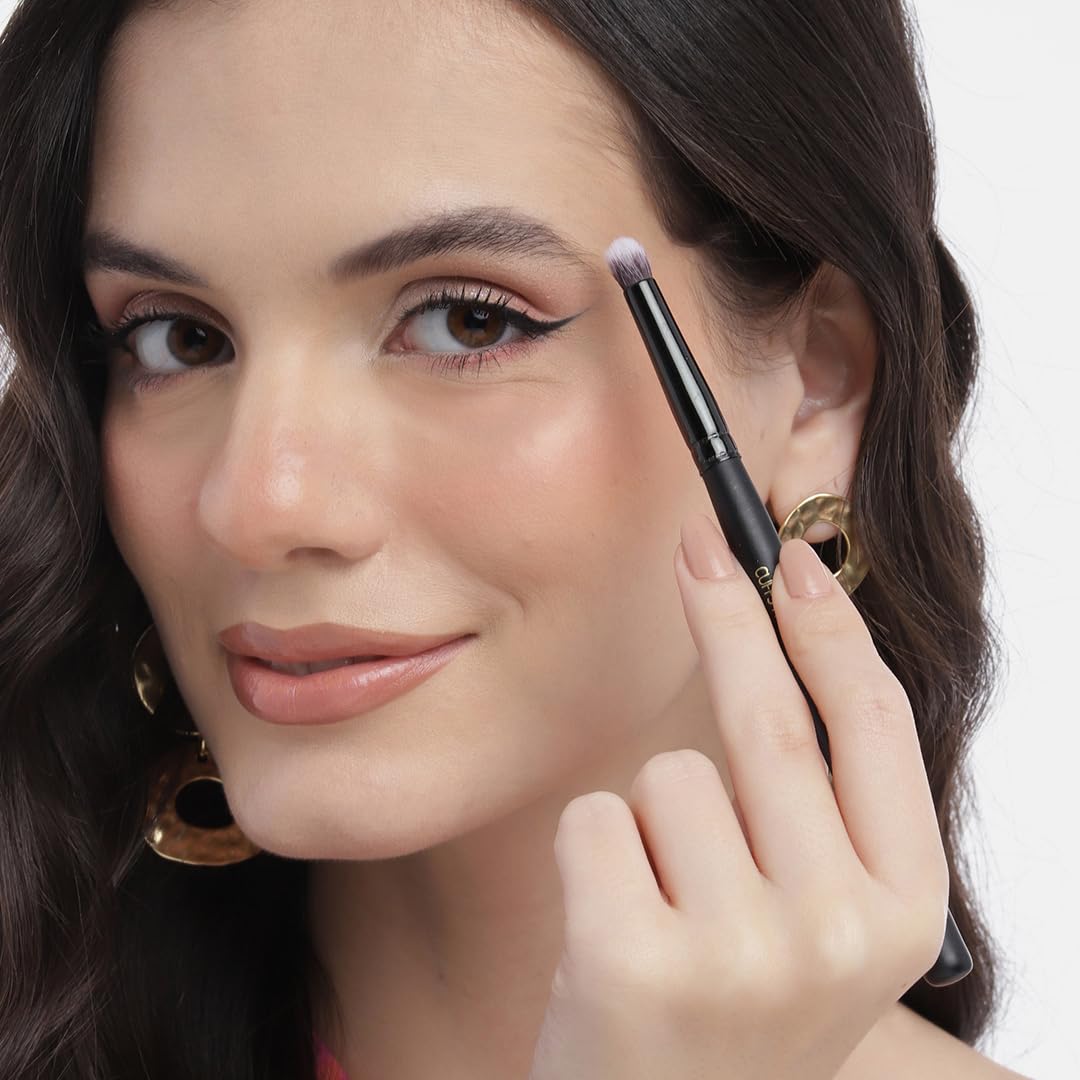 Cuffs N Lashes Pencil Brush E006 | Precision Eye Makeup Brush for Smudging &Detailing | Ultra Soft Bristles | Professional Eye Brush | Handmade in India | Cruelty-Free - Image 3 thumbnail