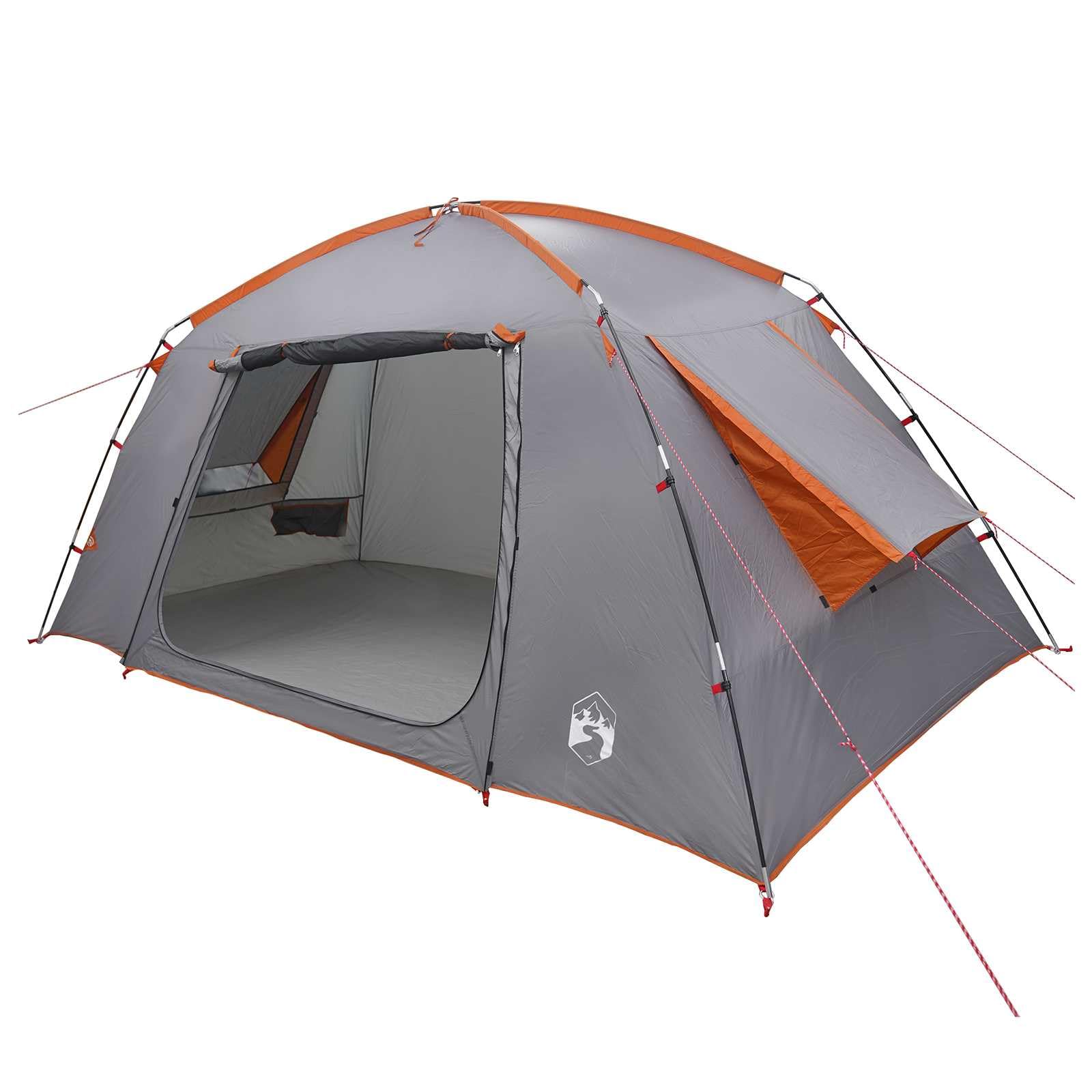 Tenda Capanna Grigio e Arancione 400 x 210 x 180 cm Poliestere