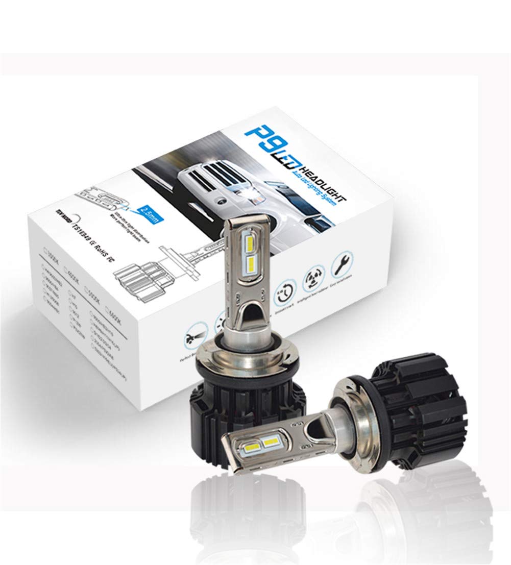 Bombilla H15 LED LED Coche Faros Delanteros Bombillas 13600LM, Reemplazo de la Luz Halógena, Xenon Blanco 6500K 12V, 2 Lámparas