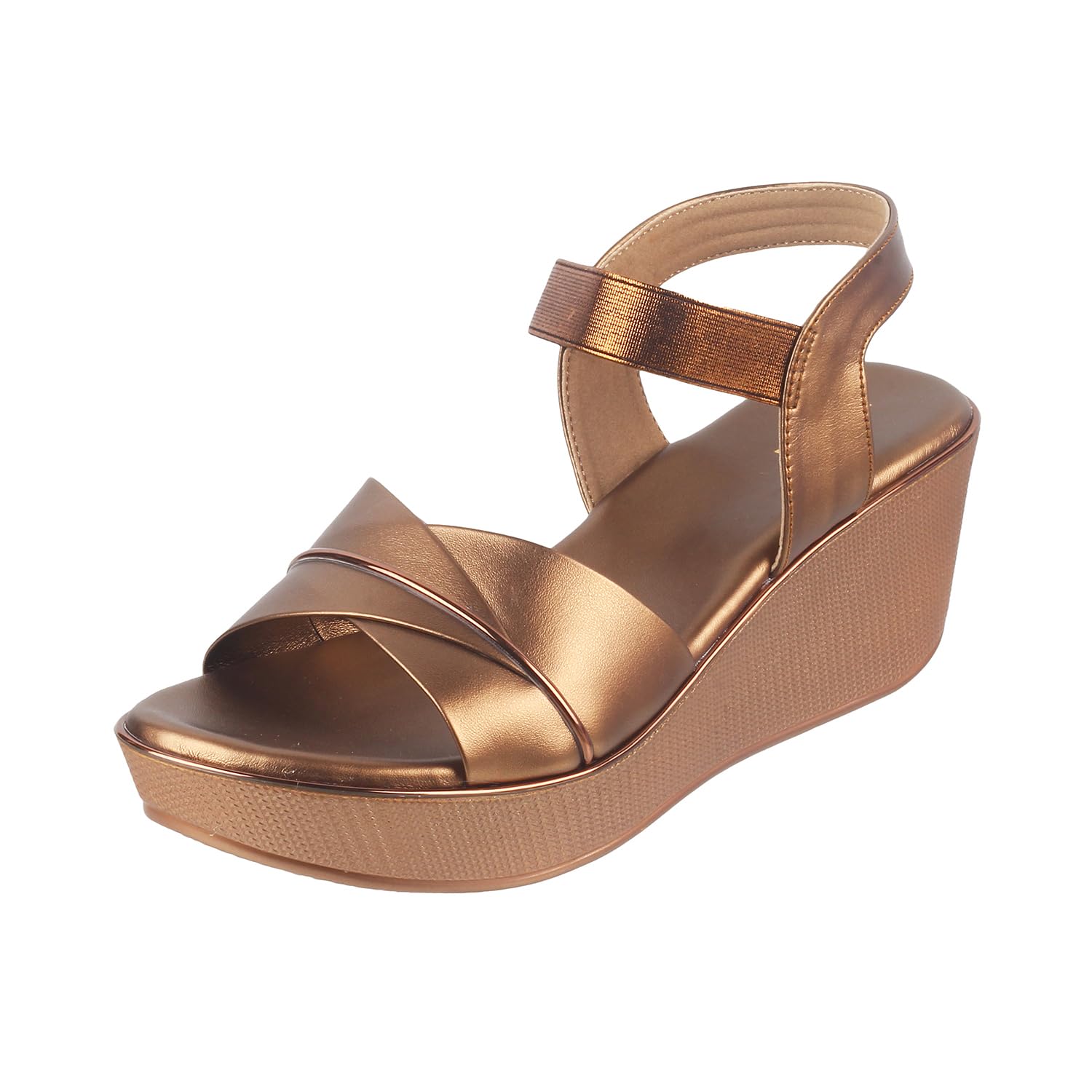 Mochi Women Antic Gold Wedge Heel Fashion Sandal UK/4 EU/37 (34-175) (B0CHQQHHVR) Amazon Price History, Amazon Price Tracker