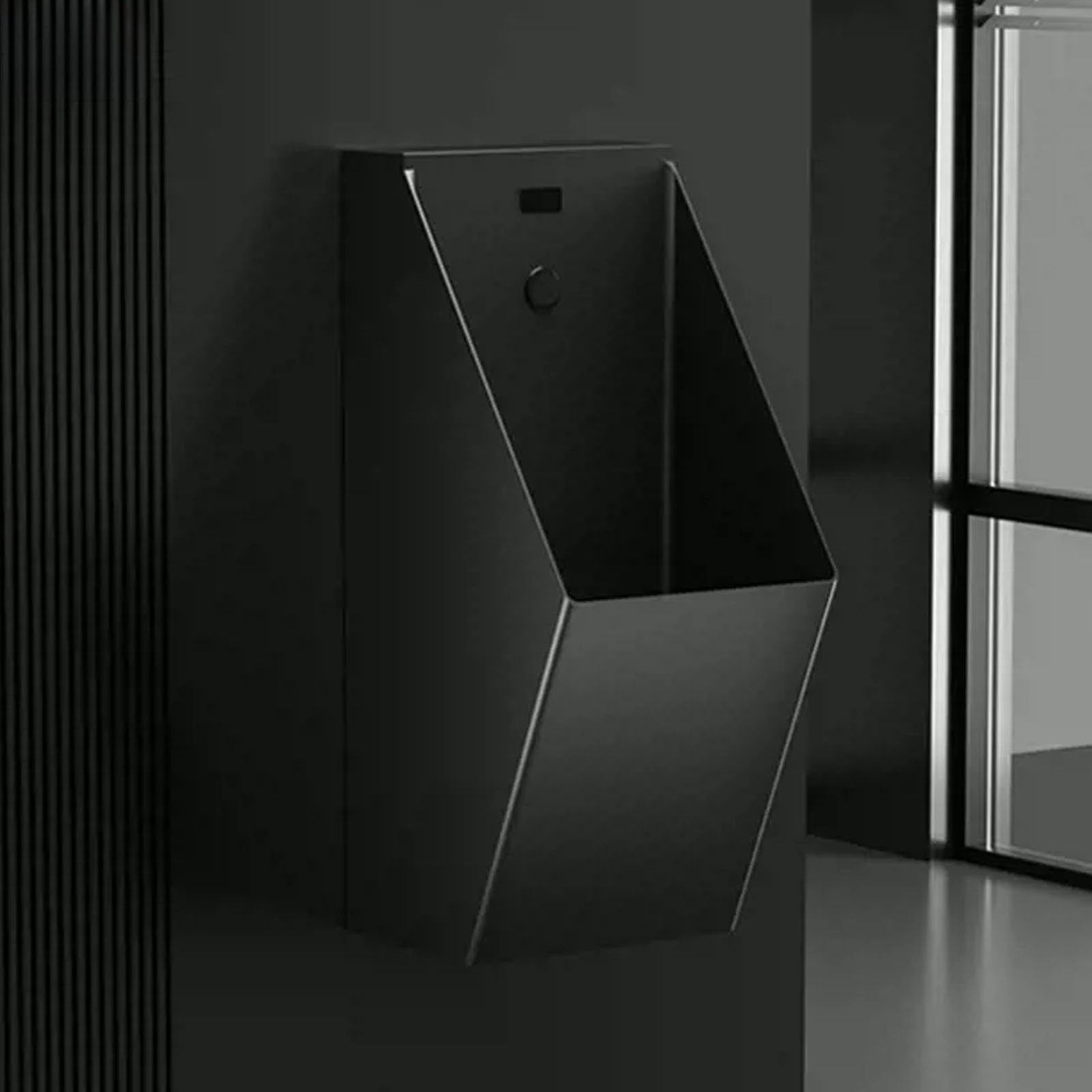 OTQEFTN Stainless Steel Urinal, Men's Wall Mounted Sensor Urinal, Commercial Splash-Proof Toilet, Outdoor Toilet, Ideal for Bar, with Automatic Flush System