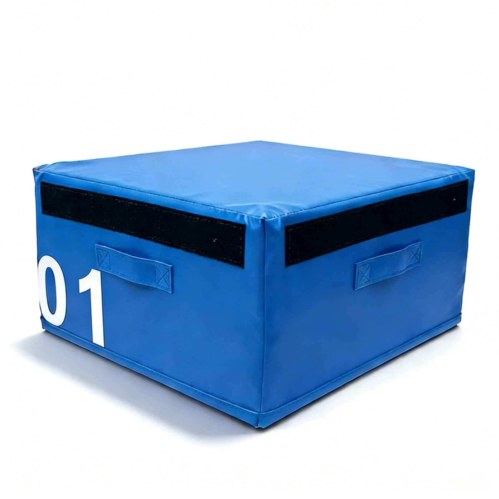 Plyo Box Soft 4-in-1 Trainingsbox für Plyometrie & Sprungkraft Verstellbare Höhe 20/30/40/50 cm - Hochleistungs-Sprungbox für Crossfit, Calisthenics & Functional Fit(Size:90x55x20cm,Color:Blau)
