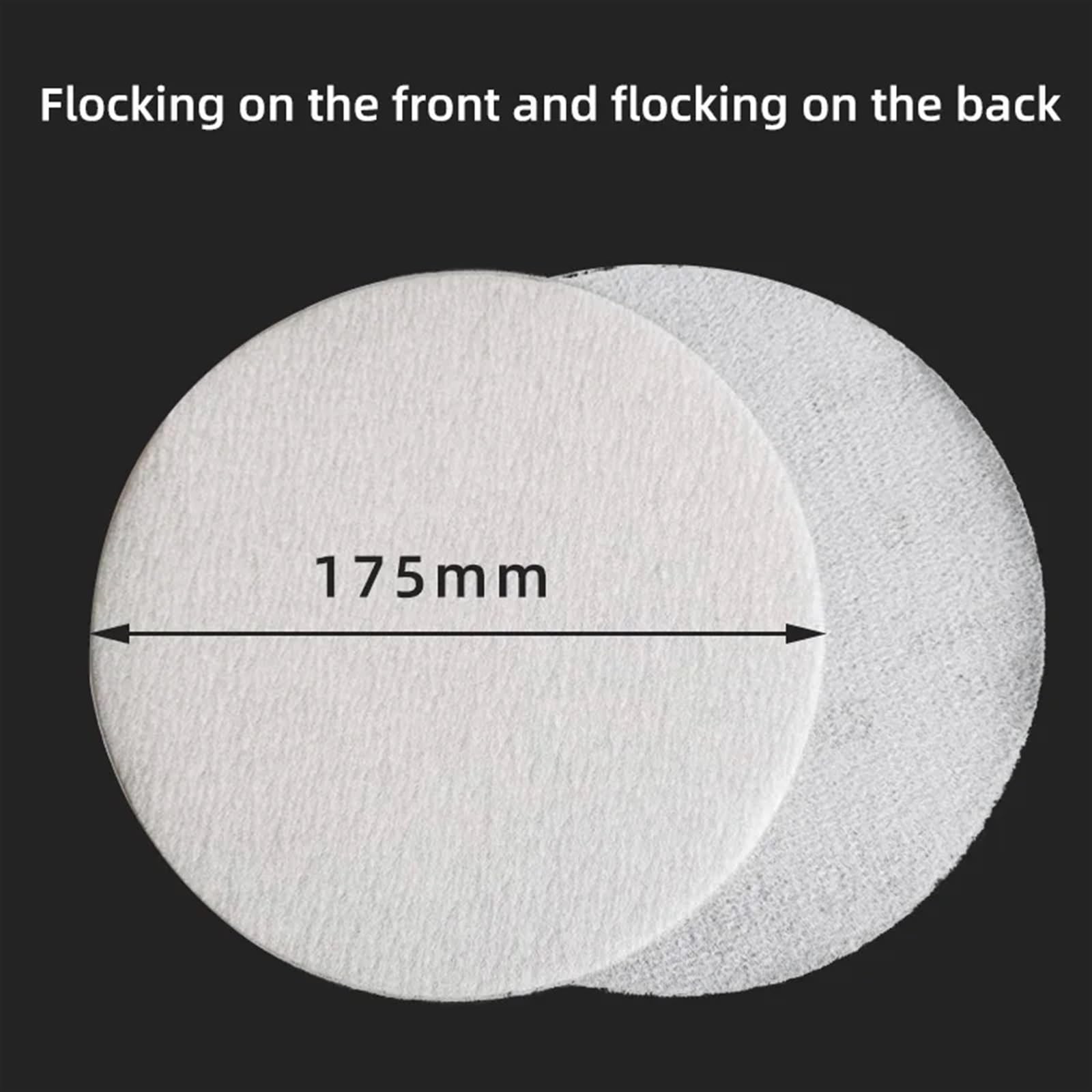 Disque a Poncer Assortiment de papier verre sec et humide, disque ponceuse grain 80 à 320, 7 pouces, 175mm, avec tampon ponçage crochet boucle for le bois, 10 pièces(120)