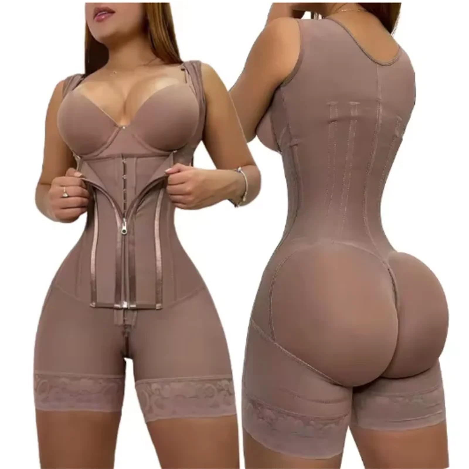Cintura Addominale Da Donna Body da donna Guaina modellante a compressione post-parto piatta Cintura for allenamento della vita Corsetto estremo per il supporto addominale(Brown,M)